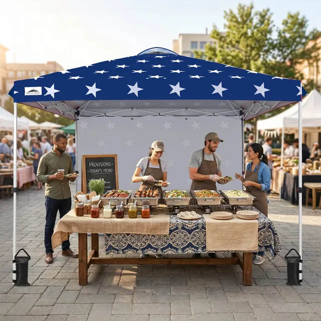 Canopy Tent folding blue 8-10 people