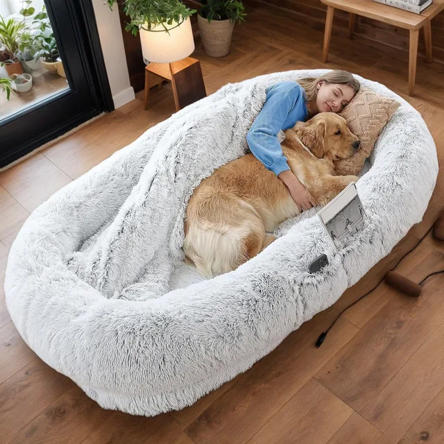 Dog Bed grey 71" 45"
