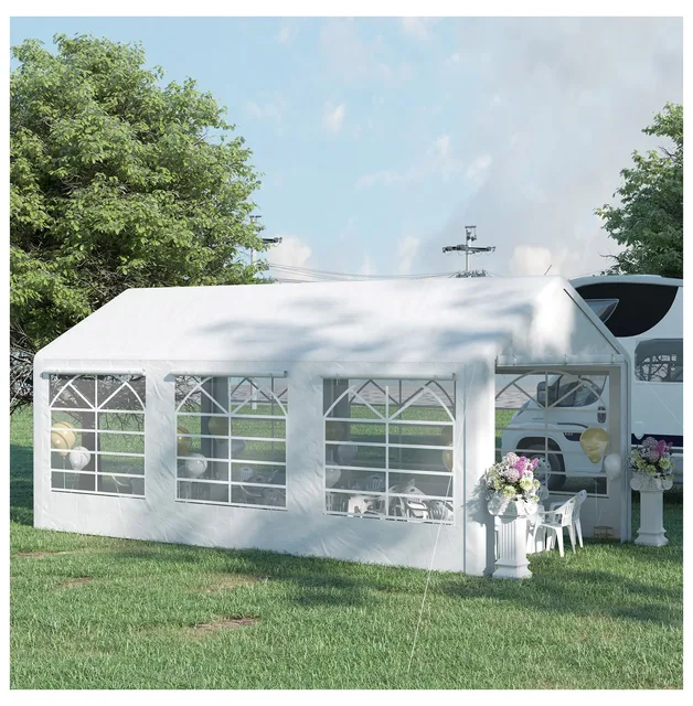 Carport white 236.25" 118"