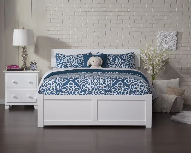 Platform Bed white 149 lb adjustable