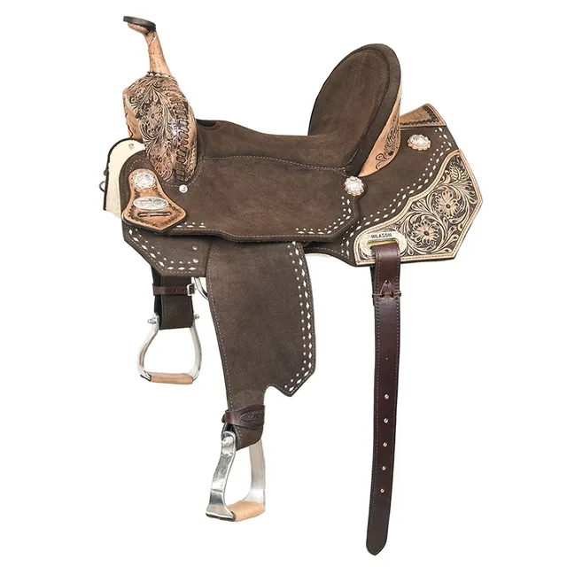 Leather Saddle 15 in brown 8 inches