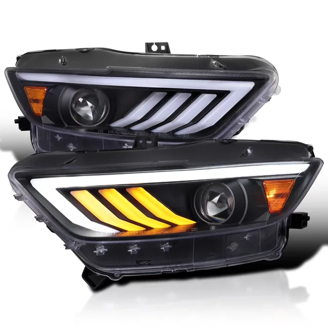 Projector Headlights led black 1 pair