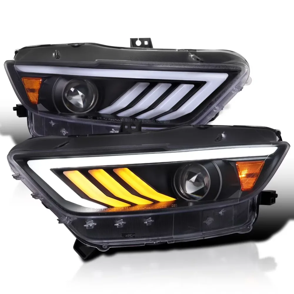 Projector Headlights led black 1 pair