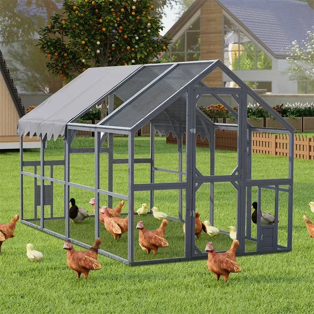 Chicken Coop 110" waterproof gray