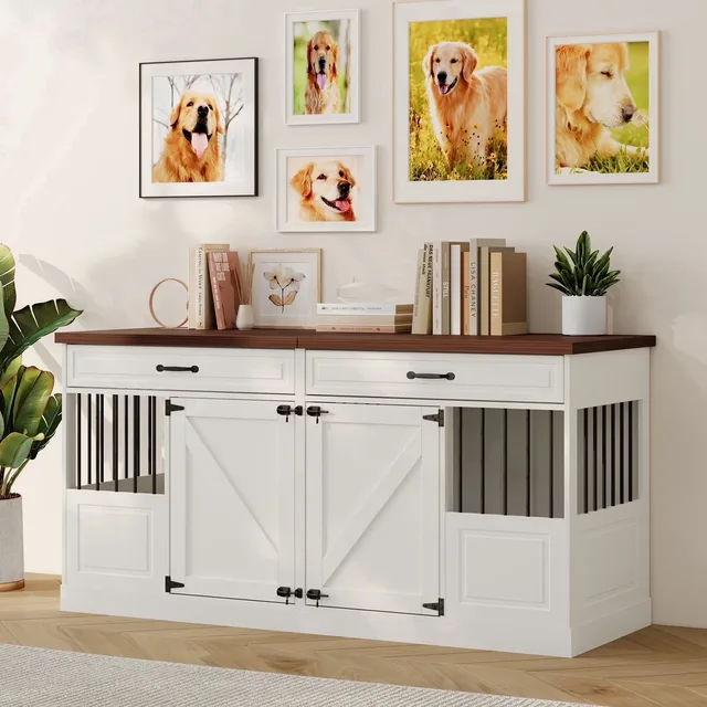 Dog Crate 63" white 63 inches