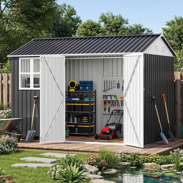 Backyard Patio 8' 10' gray
