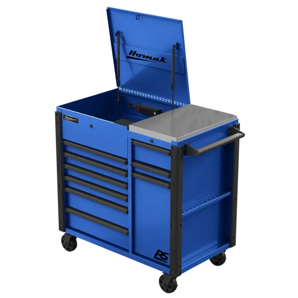 Cart 44 inch blue locking