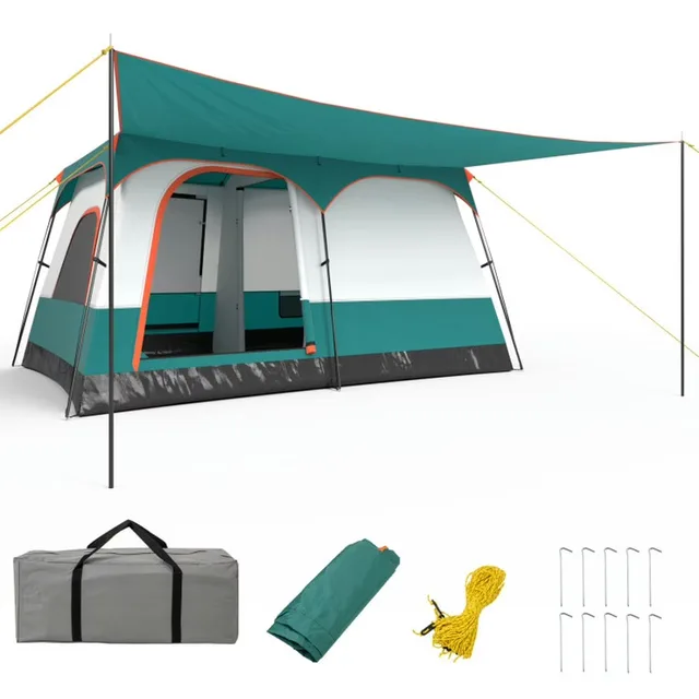 Camping Tent 6-8 person green 6-8 people