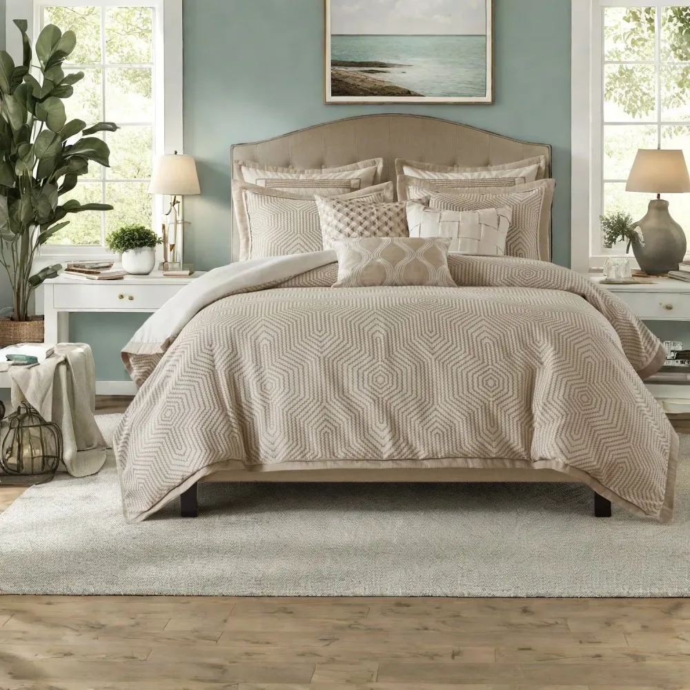 Bedding tan 110" 96"