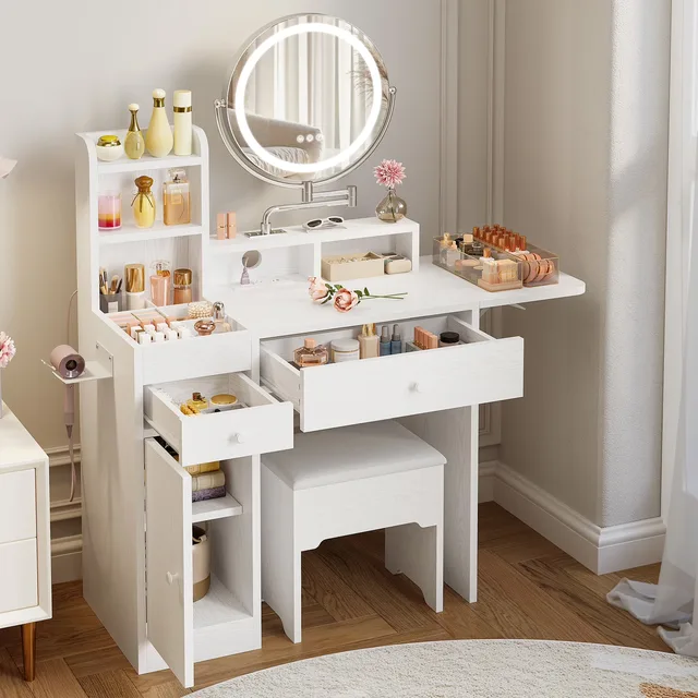 Vanity Table adjustable led white