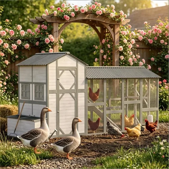 Chicken Coop 147 inch gray 146.90 inches