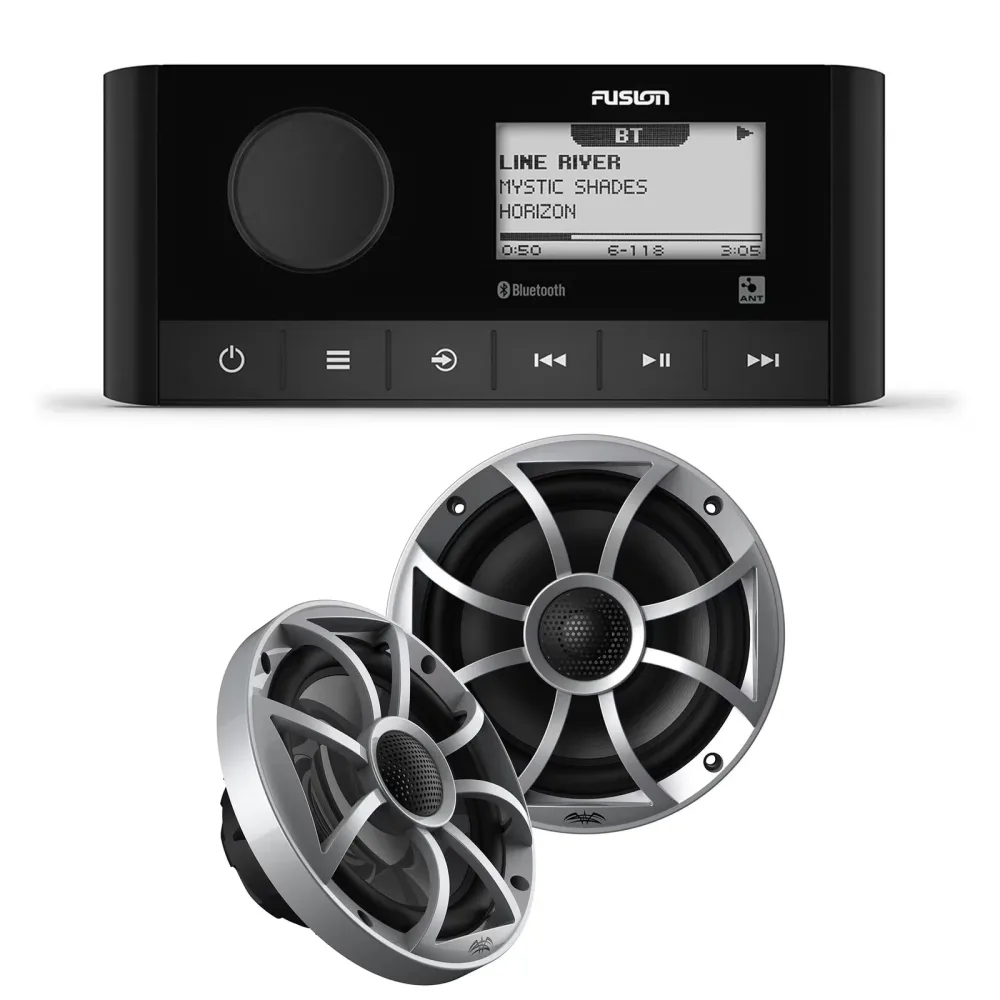 Marine Stereo 1 pair 6.5" silver