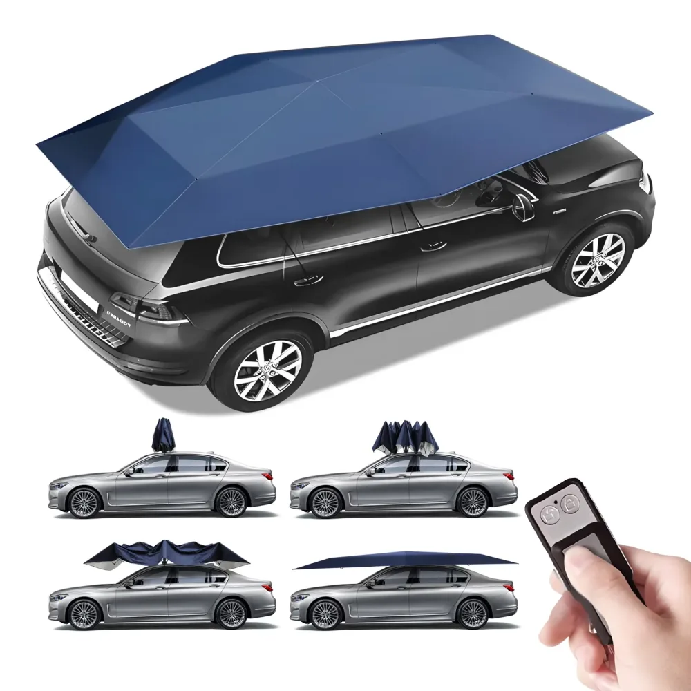 Carport portable folding blue