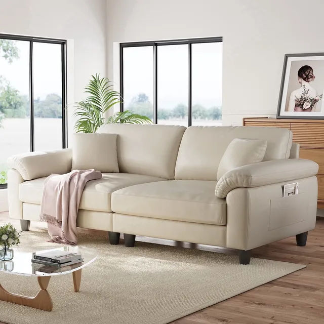 Sofa 83" beige 22 inches