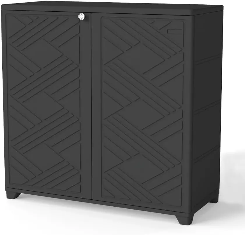 Storage Cabinet black 85.1cm 34.3"