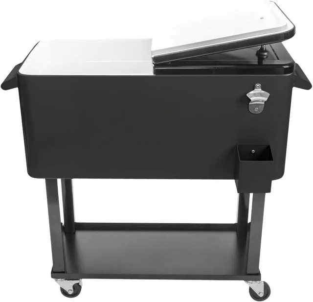 Cooler 80 quart portable black