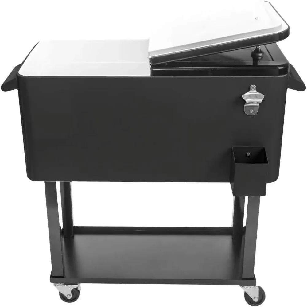 Cooler 80 quart portable black