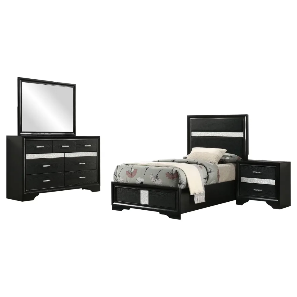 Bedroom white black 53.75"