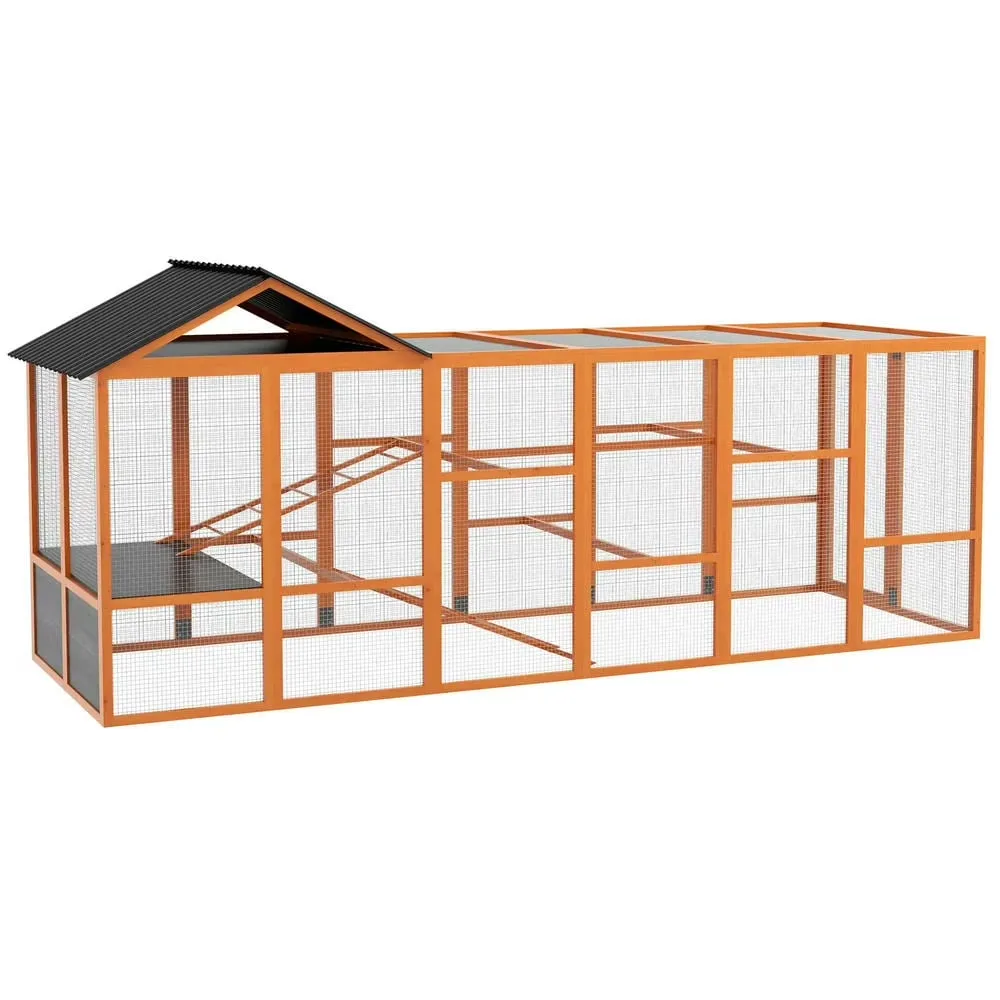 Chicken Coop orange 141.75" 48"