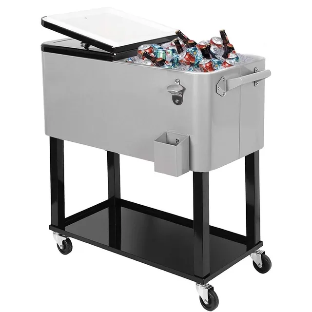Rolling Cooler grey