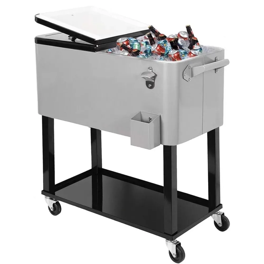 Rolling Cooler grey