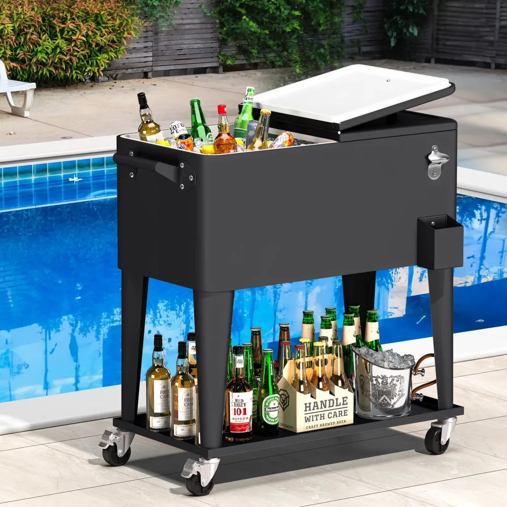 Cooler Cart 80 quart black 80 quarts