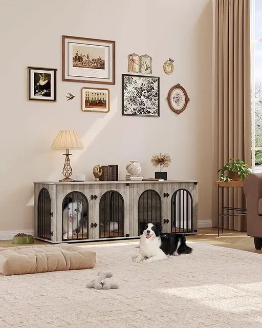Dog Crate 71" black 330 lbs
