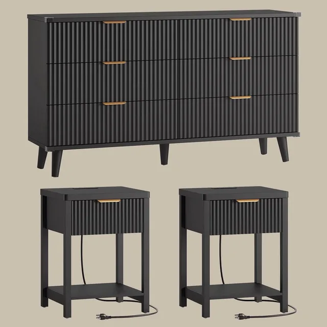 Bedroom Furniture black 53" 15"