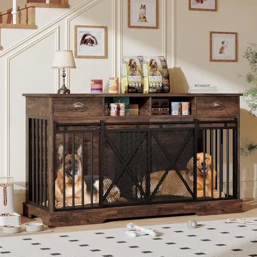 Dog Crate 63 inch brown