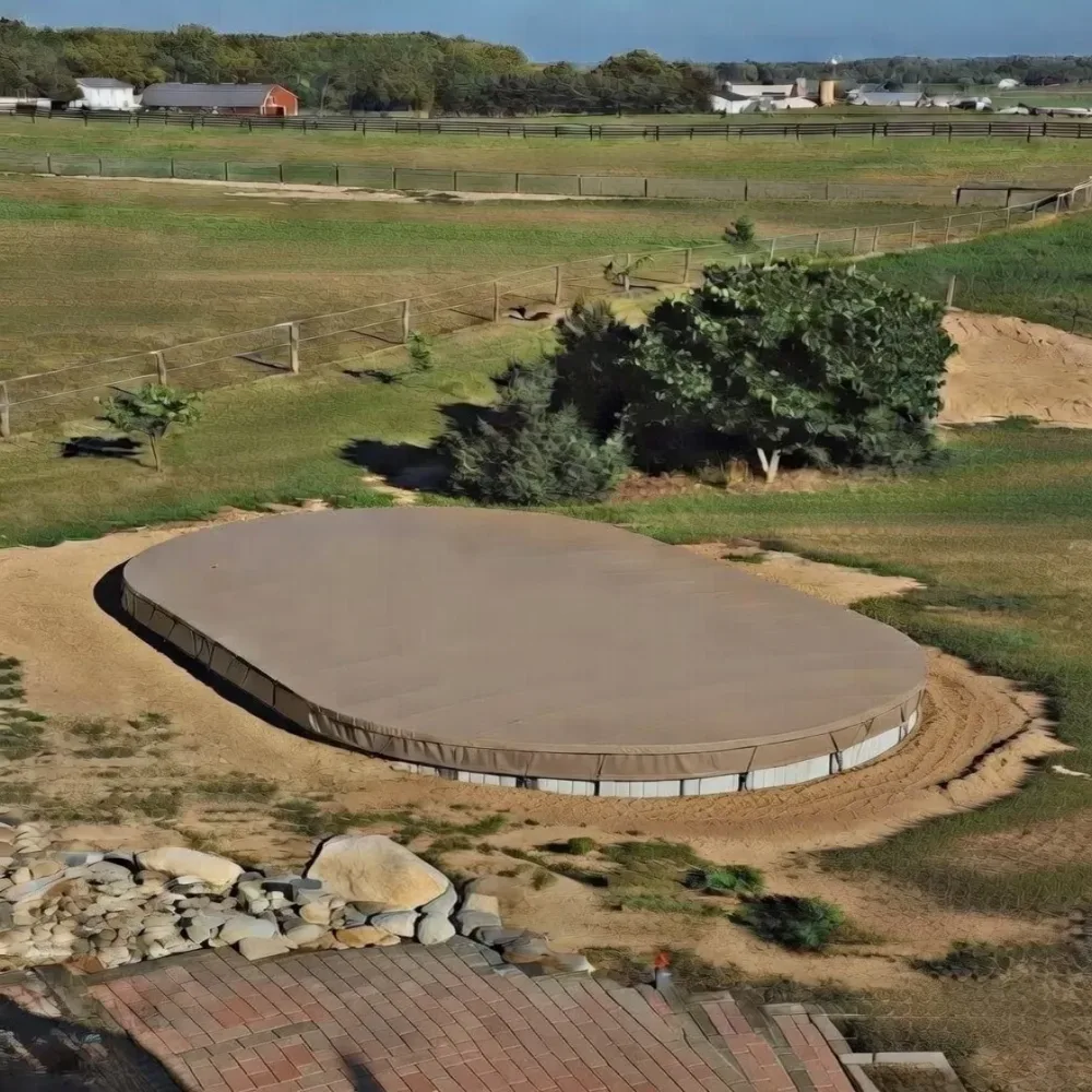 Ground Pool 12' 24' tan