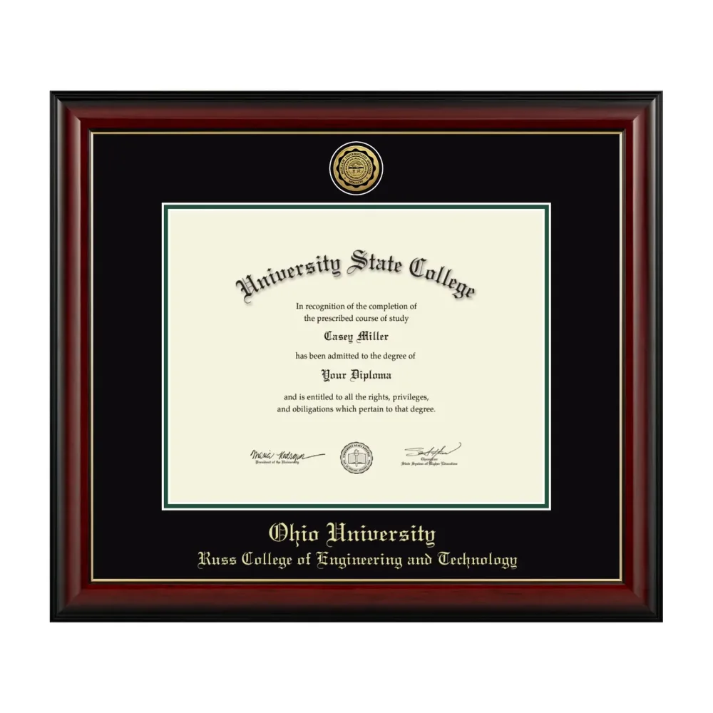 Diploma Frame black green 14w