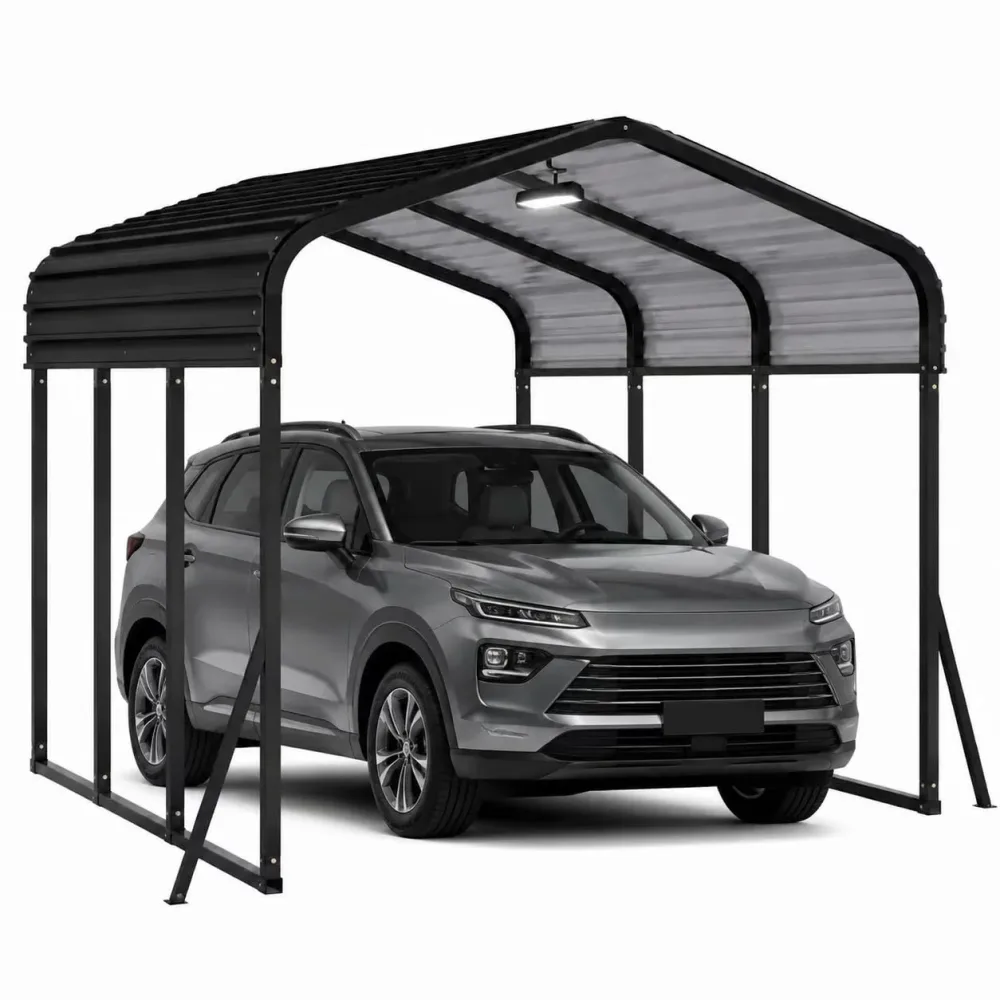 Metal Carport heavy-duty gray 10'