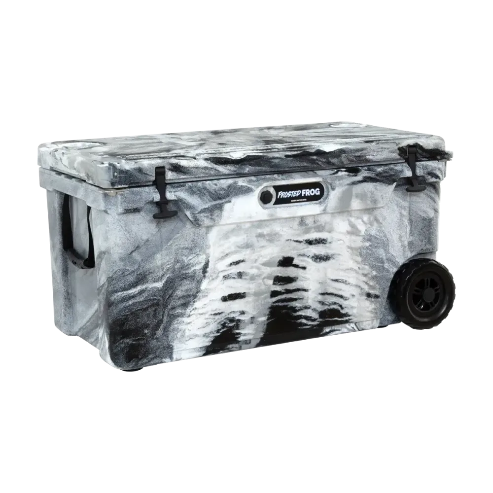 Rolling Cooler 110 quart black white