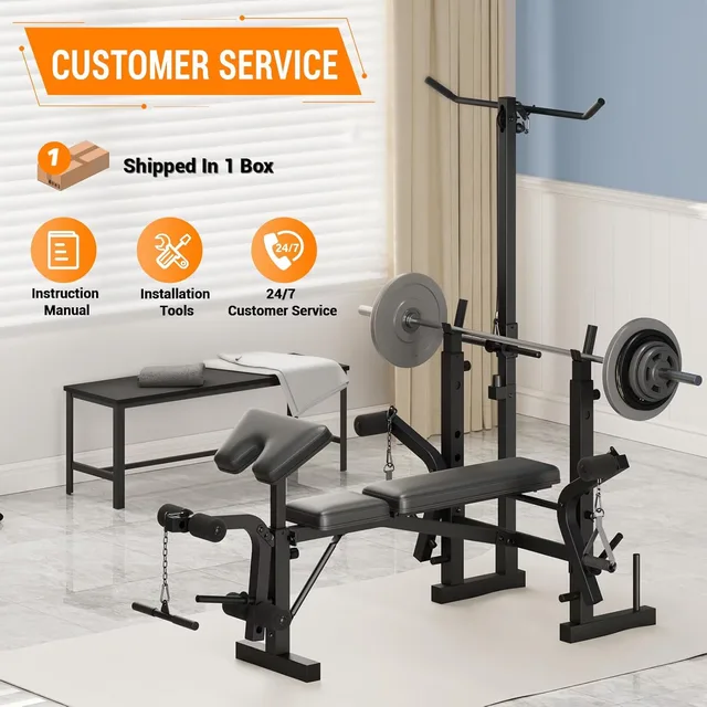 Strength Training adjustable foldable black