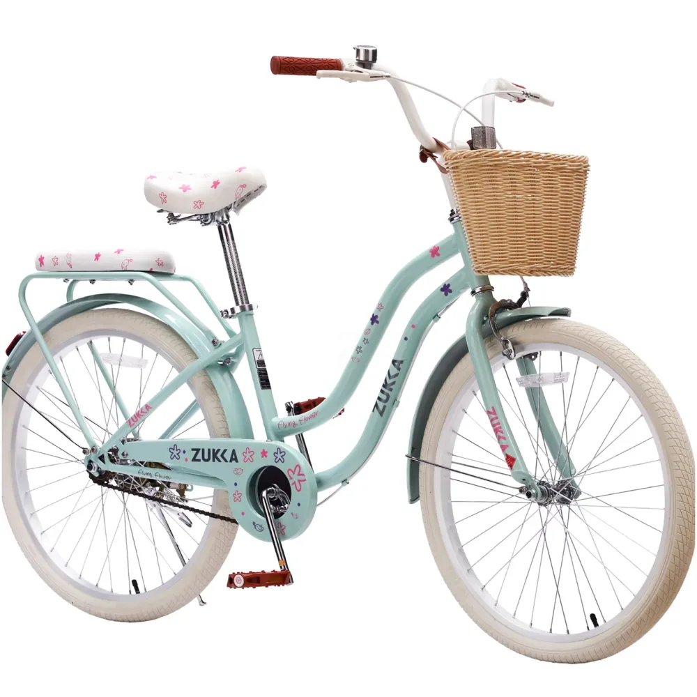 Cruiser Bike 24 inch green 8"