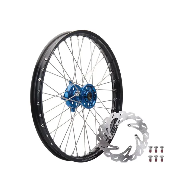 Wheel black silver blue