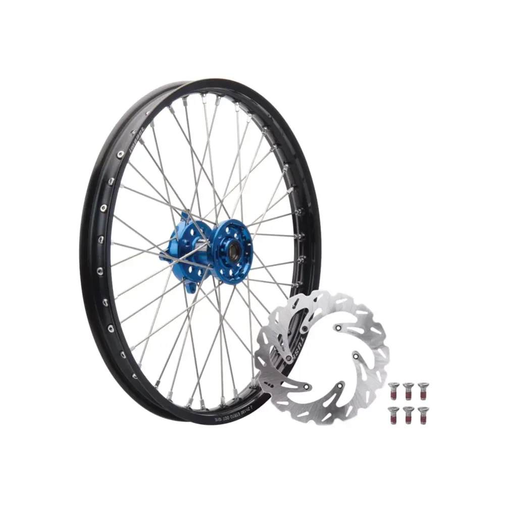 Wheel black silver blue