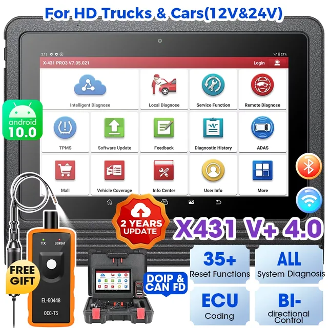 Scan Tool 24v 10.1 inch 16.42 lbs