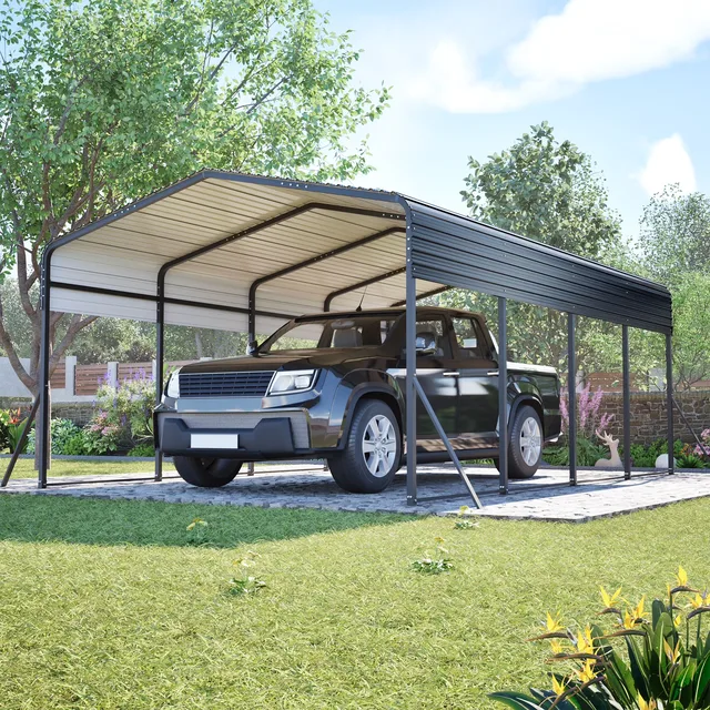 Metal Carport heavy-duty 241.57" 201"