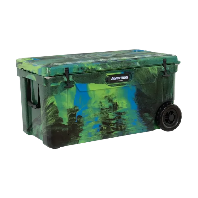 Rolling Cooler 110 quart green black