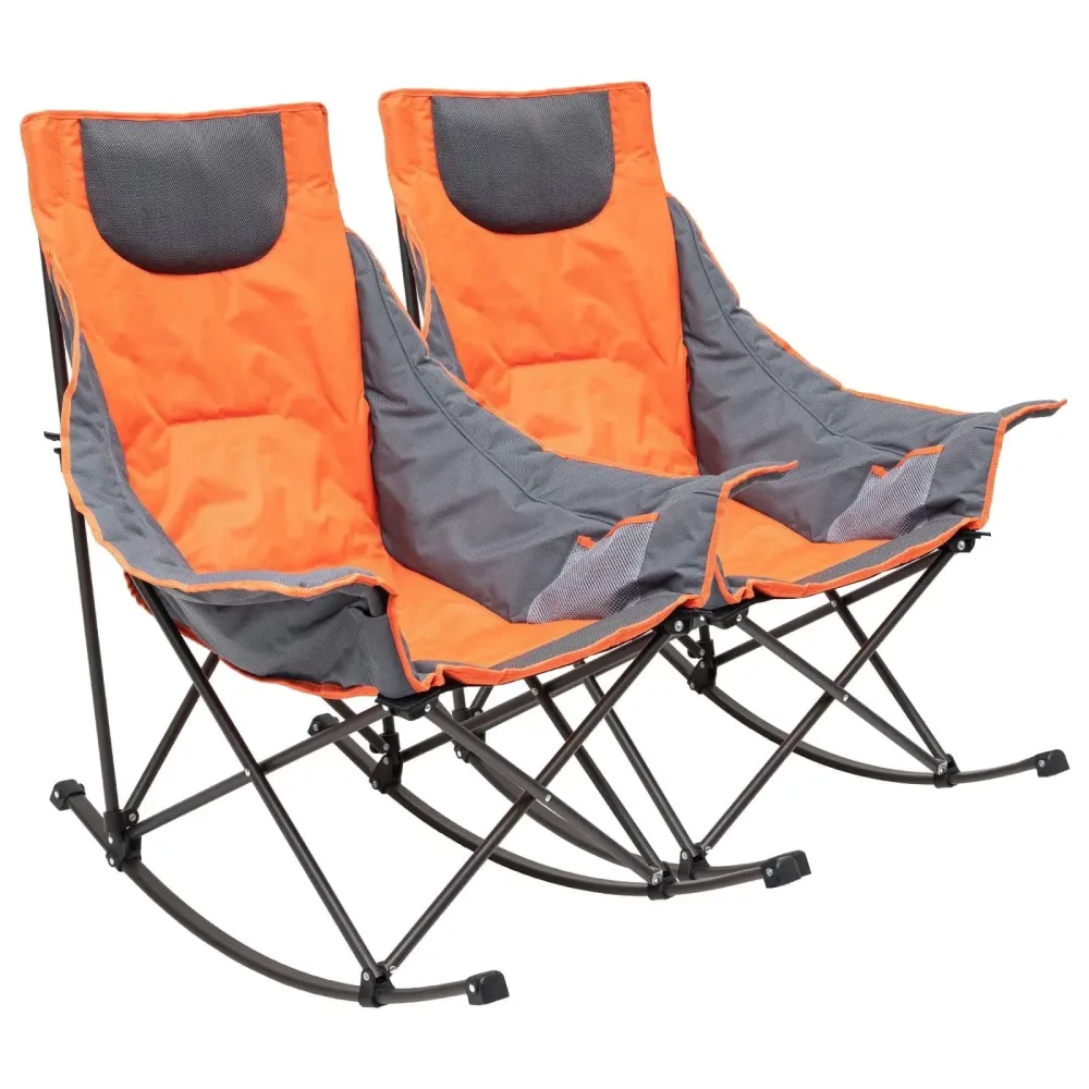 Camping Chair foldable portable orange