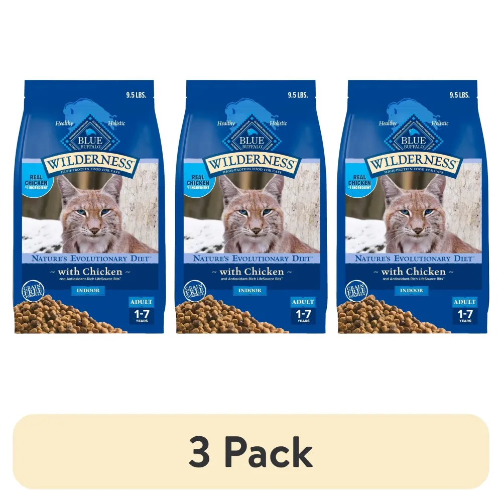 Cat Food 3 pack blue 5 lbs