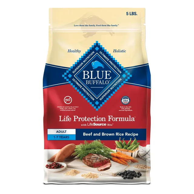 Food Dog 5 lb blue brown