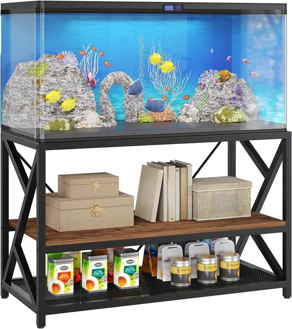 Stand 55-75 gallon brown black