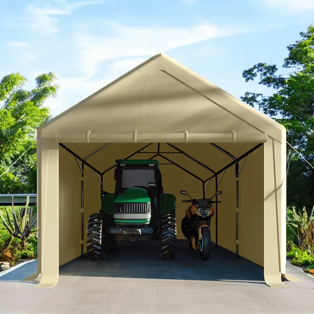 Carport Portable 20 ft beige