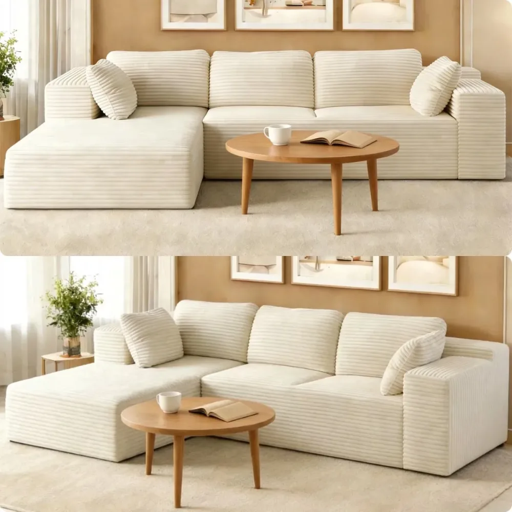 Sectional Sofa 105" beige
