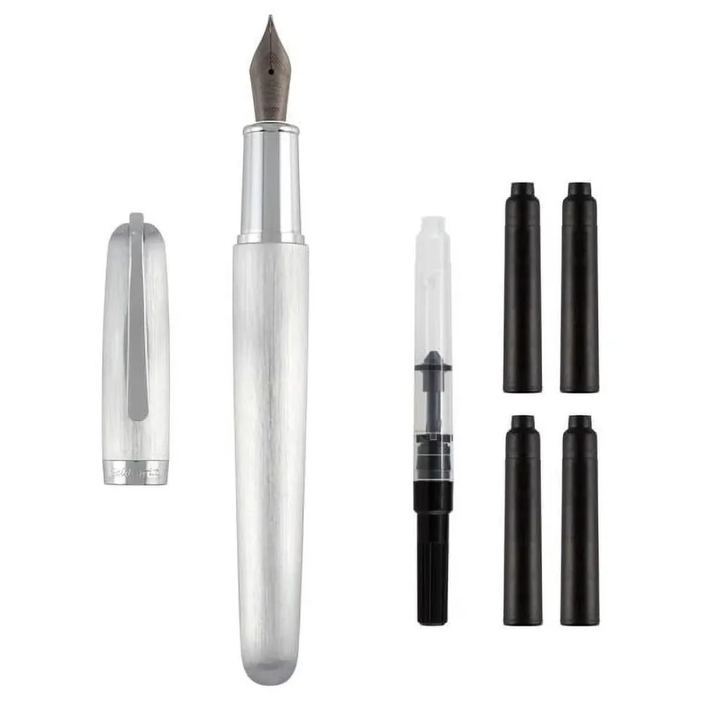 Fountain Pen black silver 5.0 mm