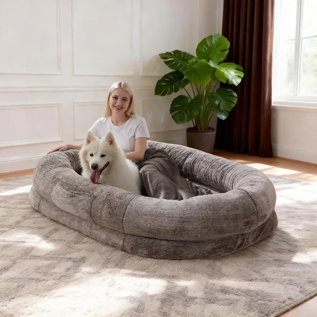 Dog Bed 71" gray 47"