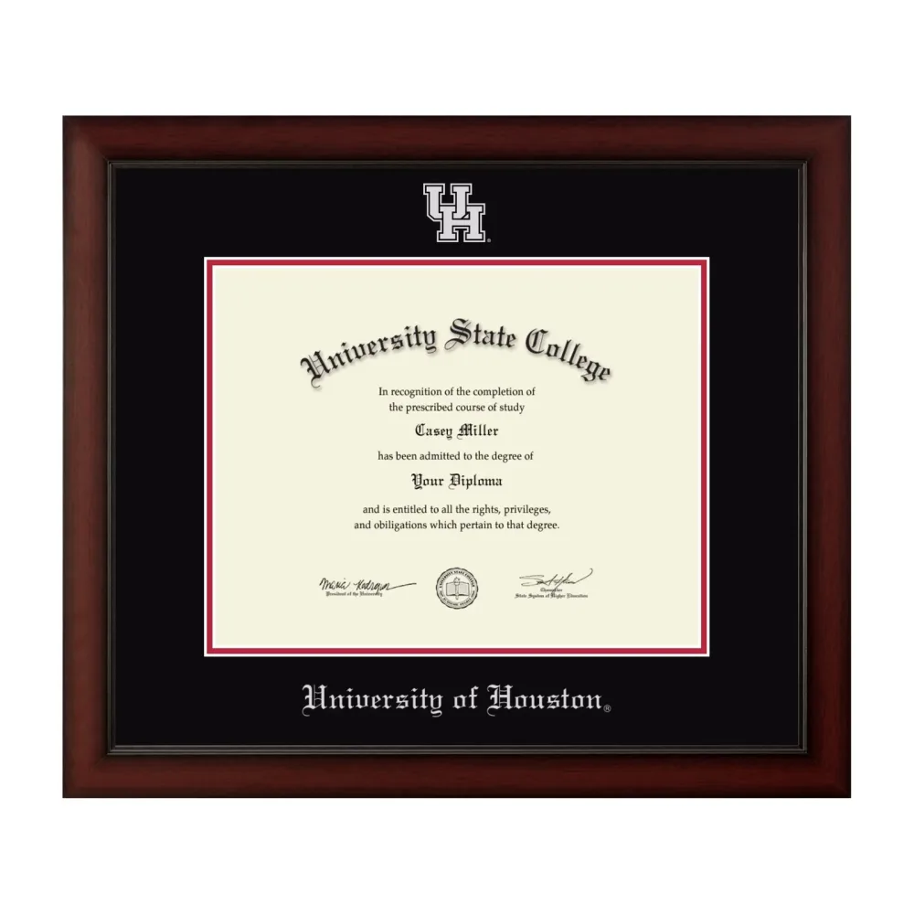Diploma Frame black red 14"
