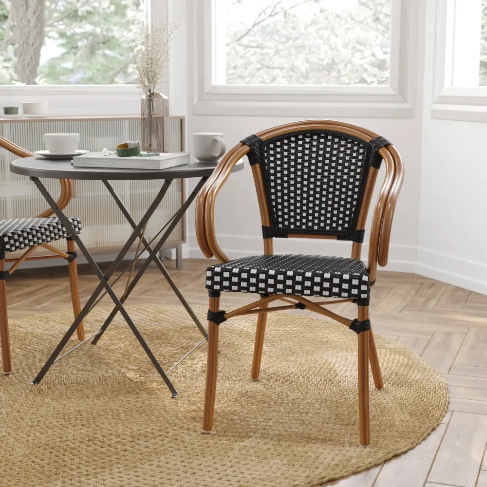 Chair black white 400 lbs